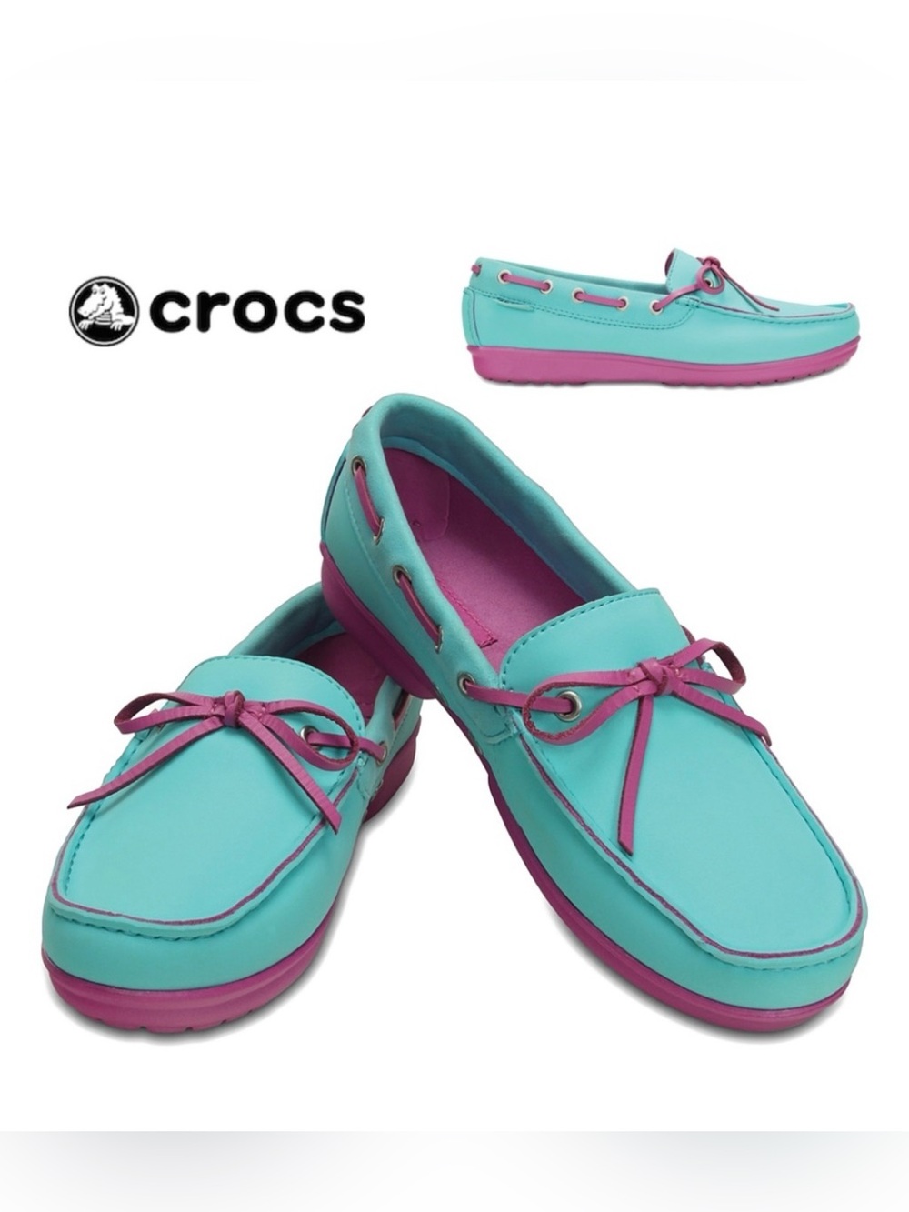 NWT CROCS Women 6 Wrap ColorLite Loafer Flats Shoes Slip On Comfy